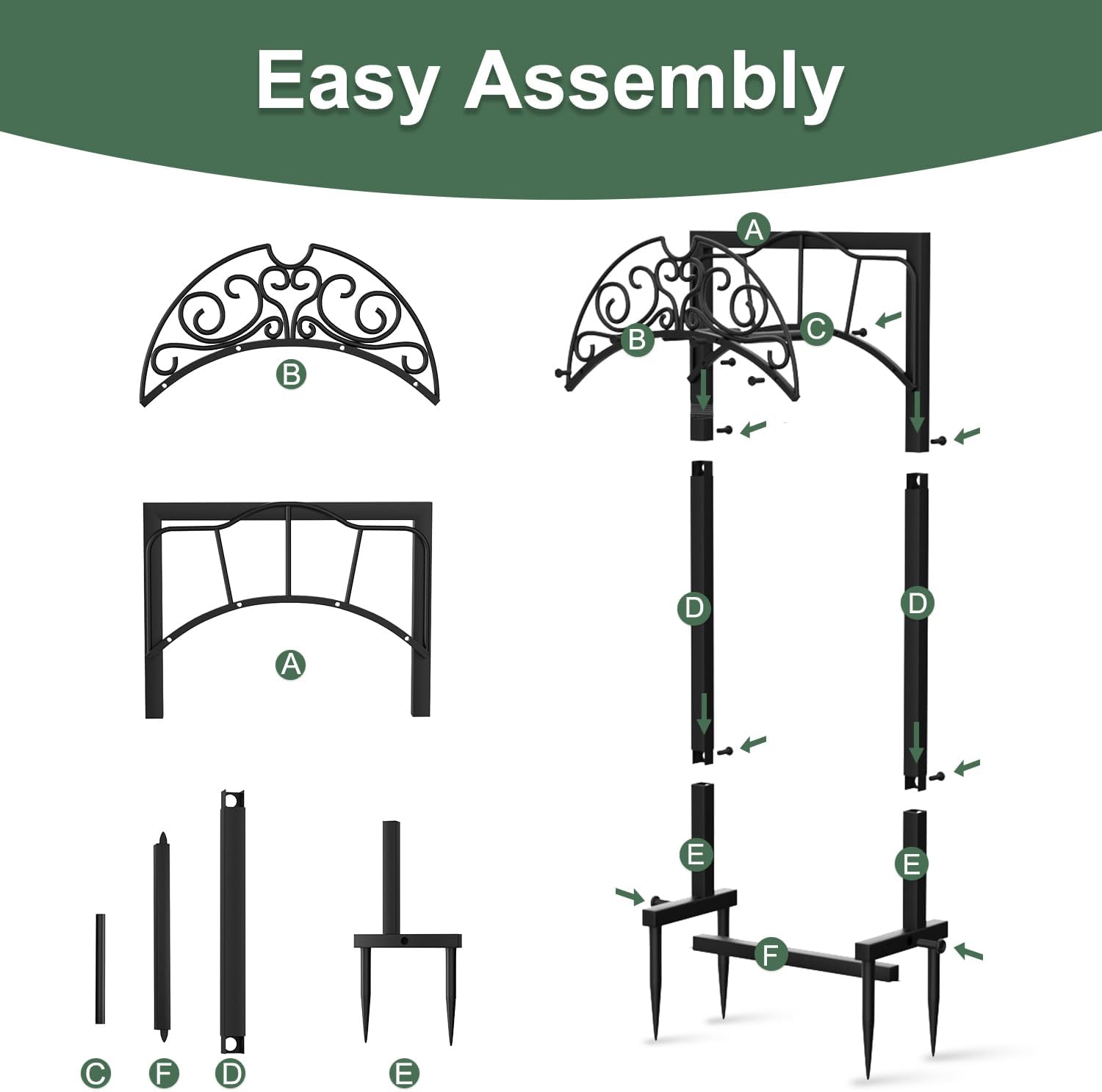 Garden Hose Holder for Outside, Upgraded Freestanding Water Hose Holder with 4 Spikes, Heavy Duty Rust-Resistant Metal Garden Hose Storage Stand for Outside, Black - Image 8