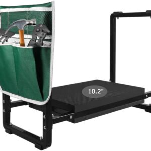 FLINTER 10.2" Wider Garden Kneeler and Seat, 2024 Upgraded Heavy Duty Thick Gardening Bench for Kneeling and Seat - Garden Tools with Bags, Gardening Gifts for Women, Grandparents, Mom & Dad