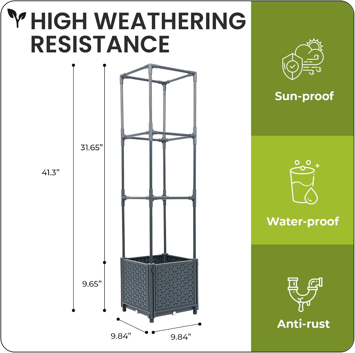 DXront Raised Garden Bed with Tomato Planter Box Trellis - Image 4