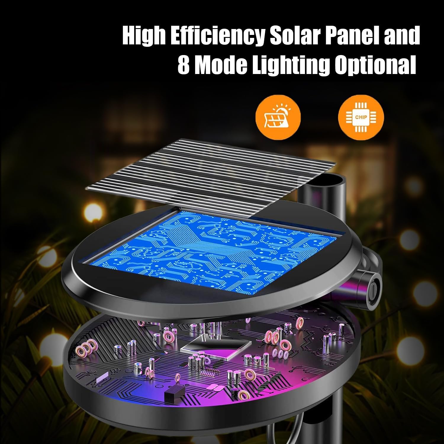 Solar Firefly Garden Lights, Outdoor Solar Yard Light, Gardening Gifts for Gardeners Outside Patio Pathway Landscape Decor 8 Modes Warm White(2 Pack 20 LED)