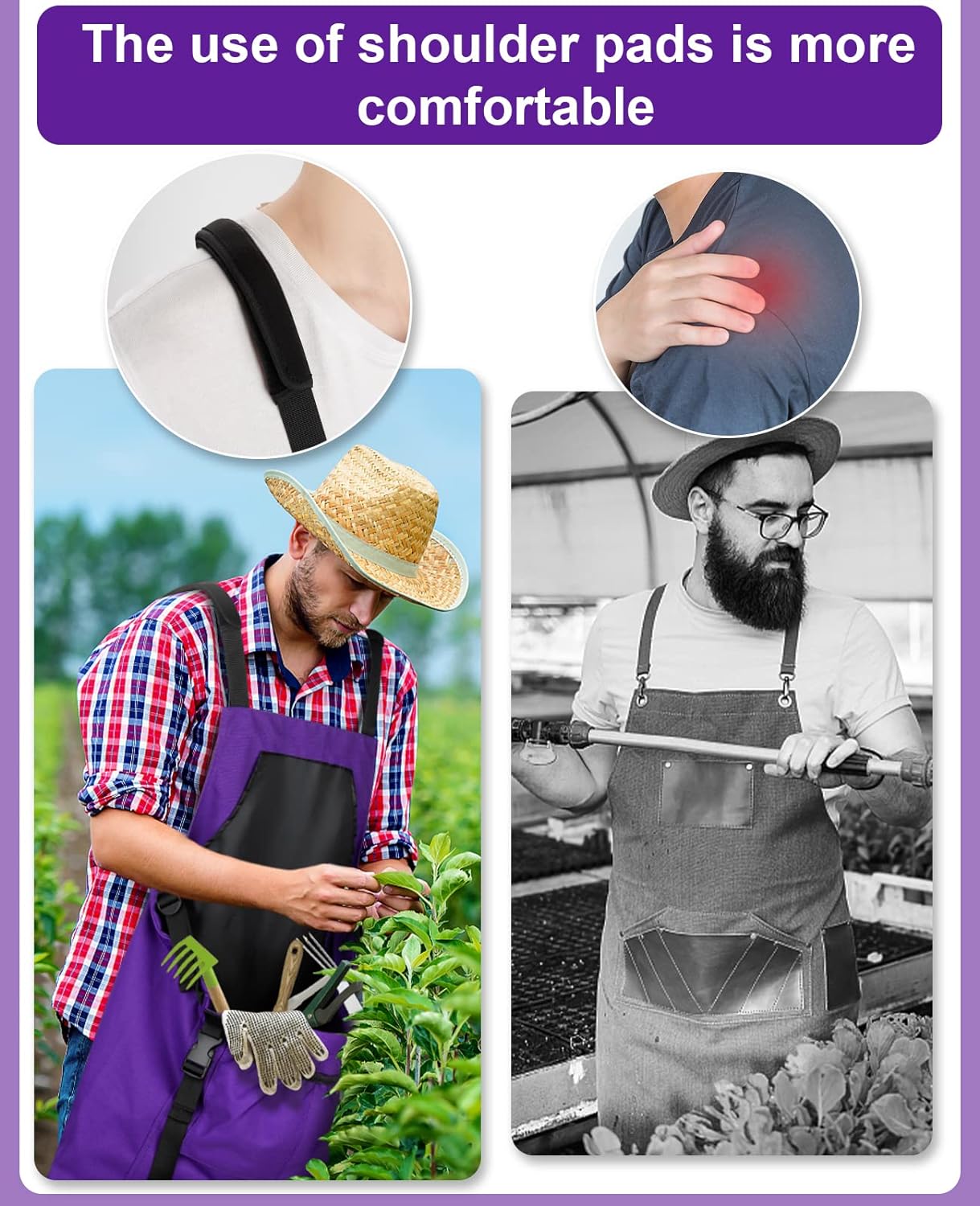 lapinchen Gardening Apron, with Quick Release Pockets for Harvesting Gardening with Pockets, Water Resistant Apron - Image 7