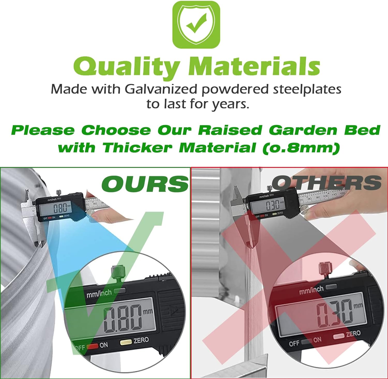 Raised Garden Bed Galvanized Planter Box Outdoor, Oval Large Rot-Resistant Metal Garden Bed Planter for Vegetables Flower Herb (Silver) - Image 4