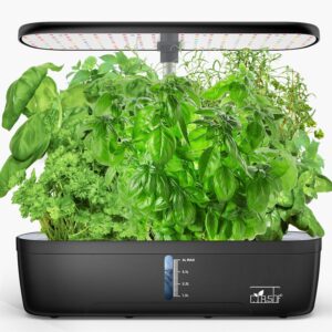 Hydroponics Growing System, 12 Pods Hydroponics Growing System Indoor Garden with LED Grow Light, Height Adjustable Indoor Gardening System, Hydroponic Growing System Built-in Timer Function
