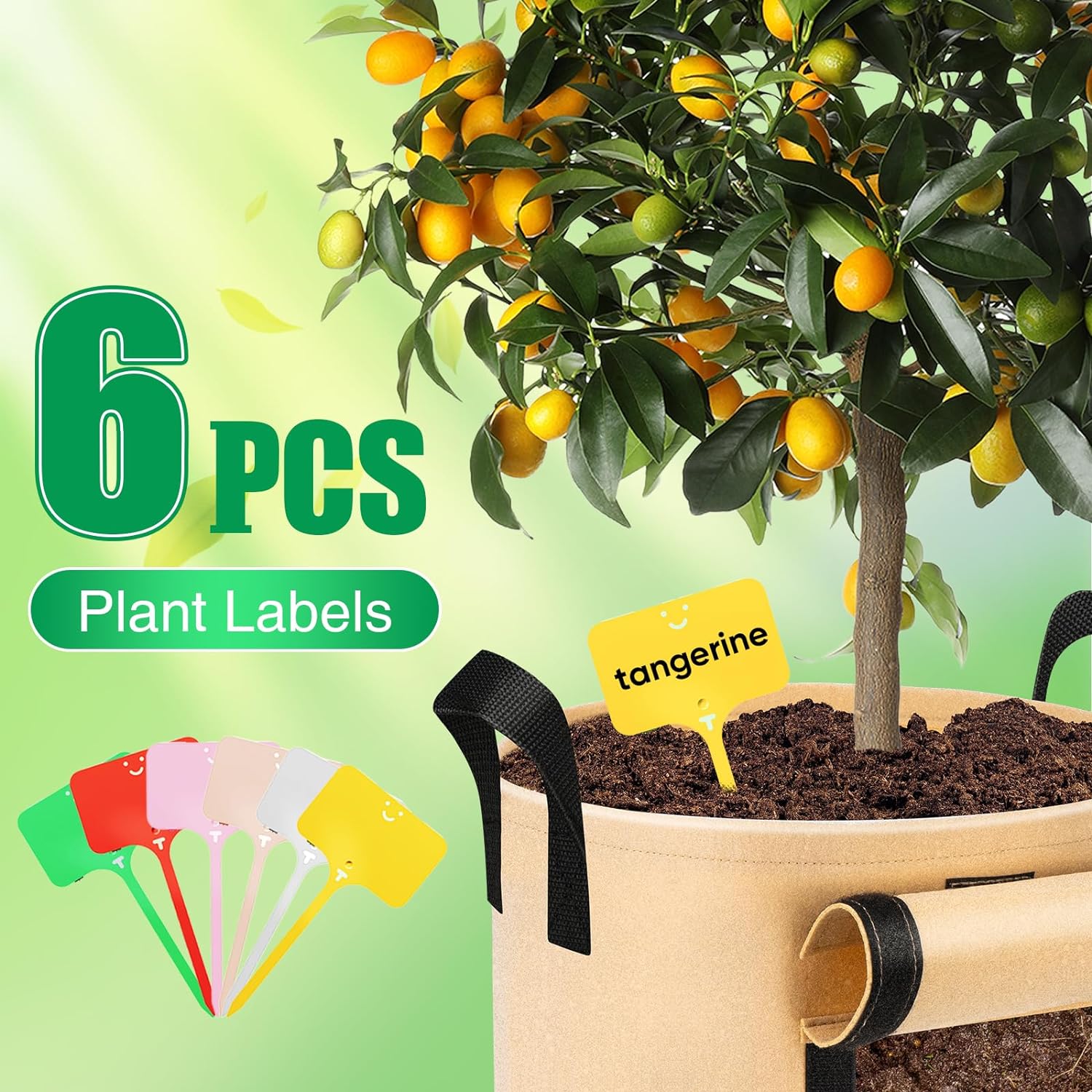 6 Pack 10 Gallon Grow Bags, 350g Heavy Duty Fabric Potato Growing Bags with Flap, Potatoes Grow Bags 10 Gal, Potato Bags for Growing Potatoes, Garden Bags to Grow Vegetables Tomato Plant Grow Bags - Image 5