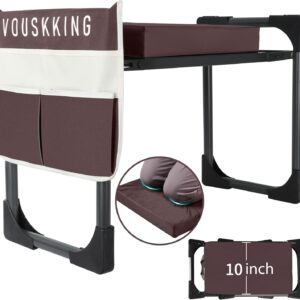 Foldable Garden Kneeler and Seat, Patented Thicker Wider Softer Kneeling Pad with Magnetic Stripe, 350lbs Heavy Duty Durable Garden Stool with Tool Bag, Gardening Gift for Women and Men