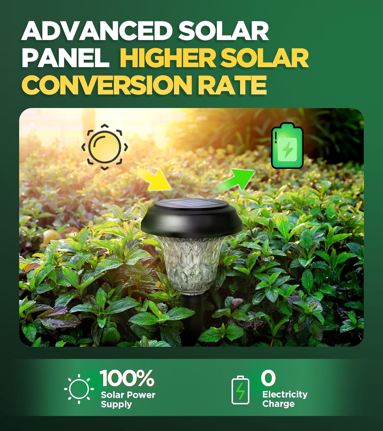 10 Pack Ultra Bright Solar Lights Outdoor Waterproof, from Dusk to Dawn Up to 12H Solar Lights for Outside, Auto On/Off Solar Powered Garden Pathway Lights, Landscape Lighting (Cold White, 10Pack) - Image 6