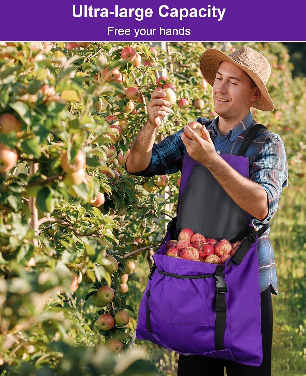 lapinchen Gardening Apron, with Quick Release Pockets for Harvesting Gardening with Pockets, Water Resistant Apron - Image 5