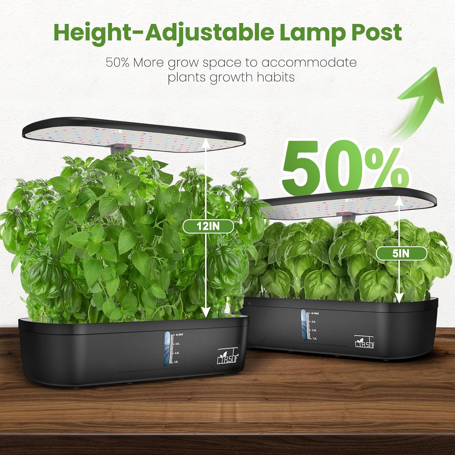 Hydroponics Growing System, 12 Pods Hydroponics Growing System Indoor Garden with LED Grow Light, Height Adjustable Indoor Gardening System, Hydroponic Growing System Built-in Timer Function - Image 4